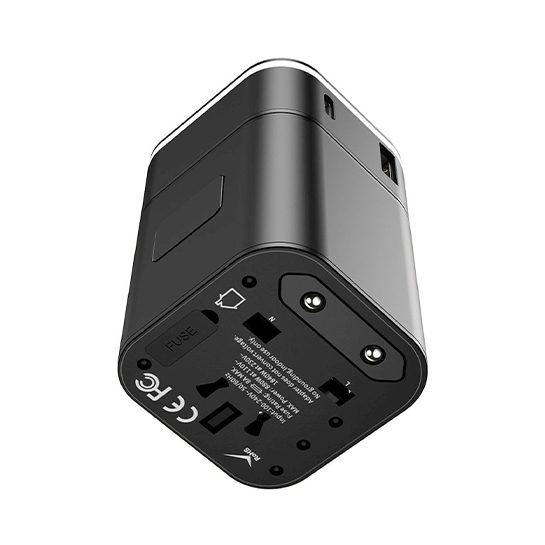 Адаптер Baseus Removable 2in1 Universal Travel Adapter PPS Quick Charge International Edition Black - ціна, характеристики, відгуки, розстрочка, фото 3