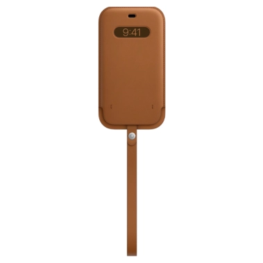 Чехол Apple Leather Sleeve with MagSafe for iPhone 12 Pro Max Saddle Brown - цена, характеристики, отзывы, рассрочка, фото 1