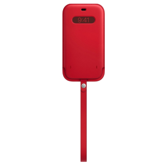 Чохол Apple Leather Sleeve with MagSafe for iPhone 12 Pro Max (PRODUCT)RED - ціна, характеристики, відгуки, розстрочка, фото 1