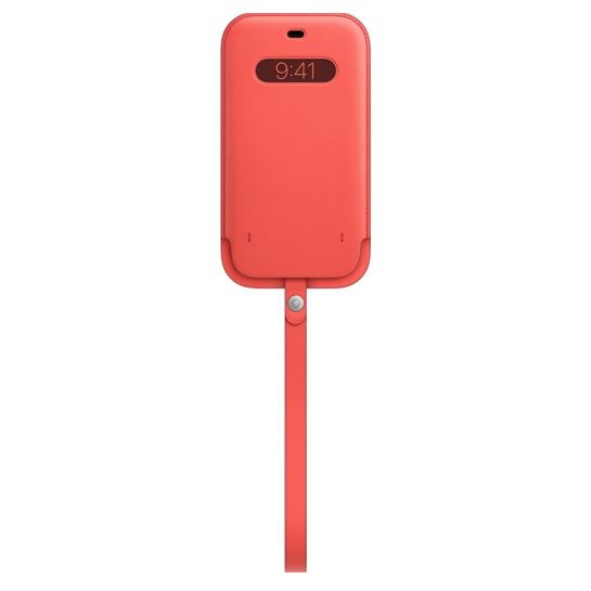 Чохол Apple Leather Sleeve with MagSafe for iPhone 12 Pro Max Pink Citrus - ціна, характеристики, відгуки, розстрочка, фото 1