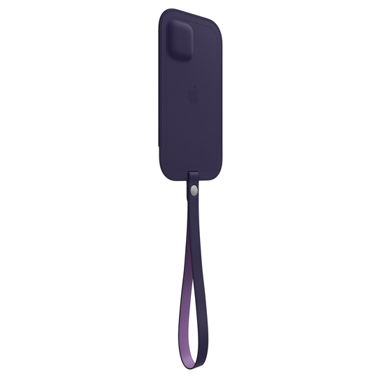 Чохол Apple Leather Sleeve with MagSafe for iPhone 12 Pro Max Deep Violet - ціна, характеристики, відгуки, розстрочка, фото 2