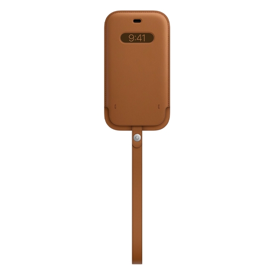 Чехол Apple Leather Sleeve with MagSafe for iPhone 12 Pro Saddle Brown - цена, характеристики, отзывы, рассрочка, фото 1