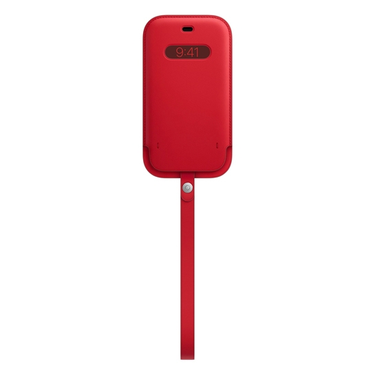 Чохол Apple Leather Sleeve with MagSafe for iPhone 12 Pro (PRODUCT)RED - ціна, характеристики, відгуки, розстрочка, фото 1