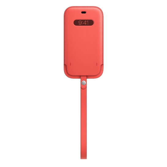 Чехол Apple Leather Sleeve with MagSafe for iPhone 12 Pro Pink Citrus - цена, характеристики, отзывы, рассрочка, фото 1