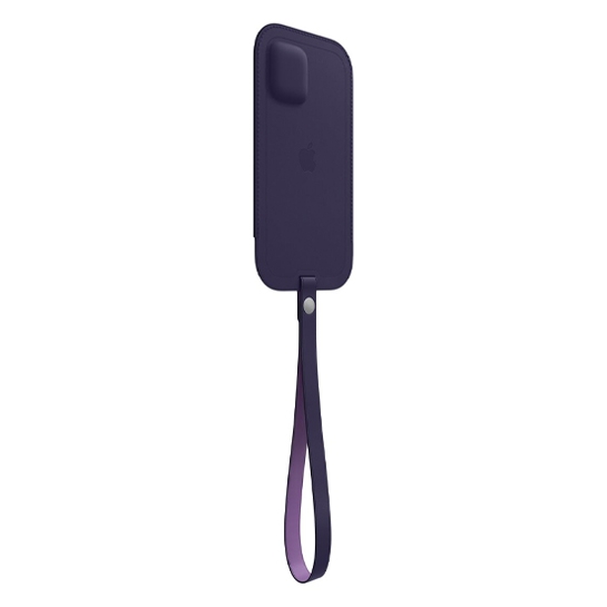 Чехол Apple Leather Sleeve with MagSafe for iPhone 12 Pro Deep Violet - цена, характеристики, отзывы, рассрочка, фото 2