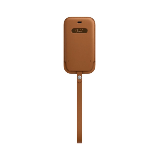 Чехол Apple Leather Sleeve with MagSafe for iPhone 12 mini Saddle Brown - цена, характеристики, отзывы, рассрочка, фото 1