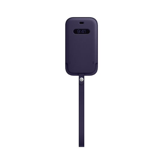Чехол Apple Leather Sleeve with MagSafe for iPhone 12 mini Deep Violet - цена, характеристики, отзывы, рассрочка, фото 1