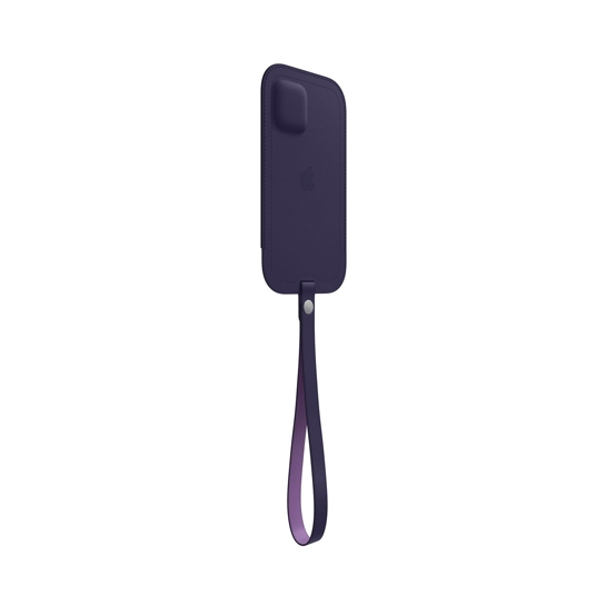 Чохол Apple Leather Sleeve with MagSafe for iPhone 12 mini Deep Violet - ціна, характеристики, відгуки, розстрочка, фото 2