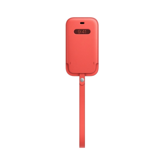 Чехол Apple Leather Sleeve with MagSafe for iPhone 12 mini Pink Citrus - цена, характеристики, отзывы, рассрочка, фото 1