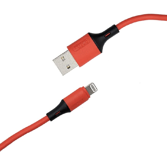 Кабель Puzoo Sport Anti-Winding Lightning to USB Cable 1m Red - ціна, характеристики, відгуки, розстрочка, фото 1