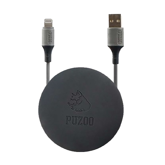 Кабель Puzoo Sport Anti-Winding Lightning to USB Cable 1m Gray - ціна, характеристики, відгуки, розстрочка, фото 2