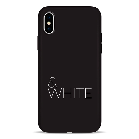 Чохол Pump Silicone Minimalistic Case for iPhone X/XS Black&White #