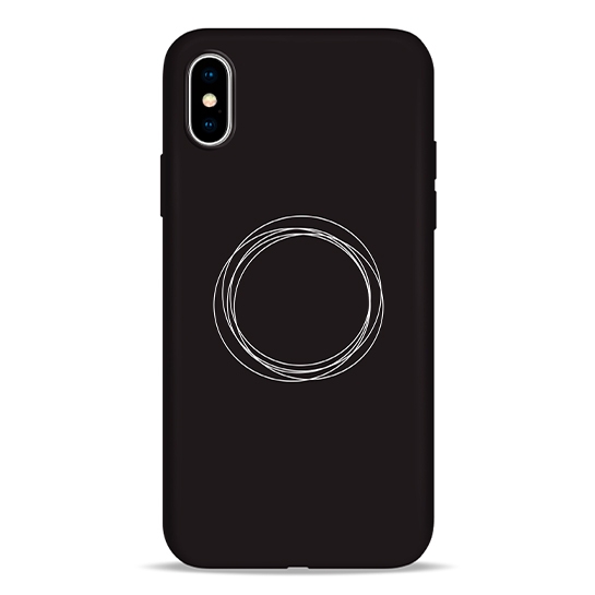 Чохол Pump Silicone Minimalistic Case for iPhone X/XS Circles on Dark # - цена, характеристики, отзывы, рассрочка, фото 1