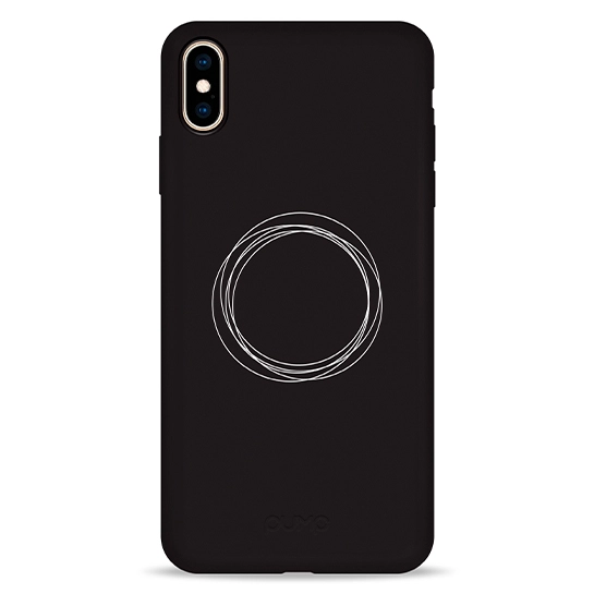 Чохол Pump Silicone Minimalistic Case for iPhone XS Max Circles on Dark #