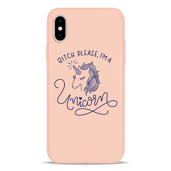 Чехол Pump Silicone Minimalistic Case for iPhone X/XS Unicorn Girl #