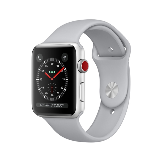 Смарт Часы Apple Watch Series 3 + LTE 38mm Silver Aluminum Case with Fog Sport Band - цена, характеристики, отзывы, рассрочка, фото 1