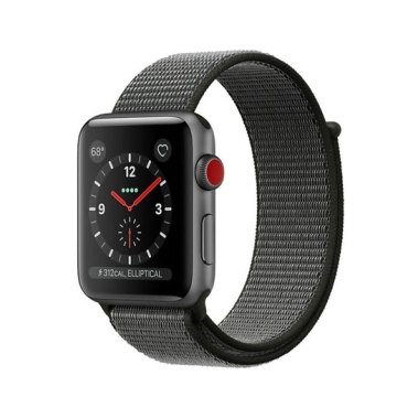 Смарт Годинник Apple Watch Series 3 + LTE 38mm Space Gray Aluminum Case with Dark Olive Sport Band - цена, характеристики, отзывы, рассрочка, фото 1