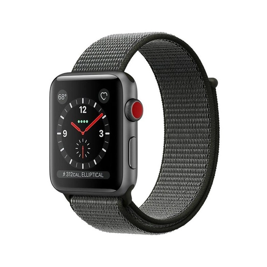 Смарт Часы Apple Watch Series 3 + LTE 38mm Space Gray Aluminum Case with Dark Olive Sport Band