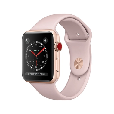 Смарт Годинник Apple Watch Series 3 + LTE 38mm Gold Aluminum Case with Pink Sand Sport Band - цена, характеристики, отзывы, рассрочка, фото 1