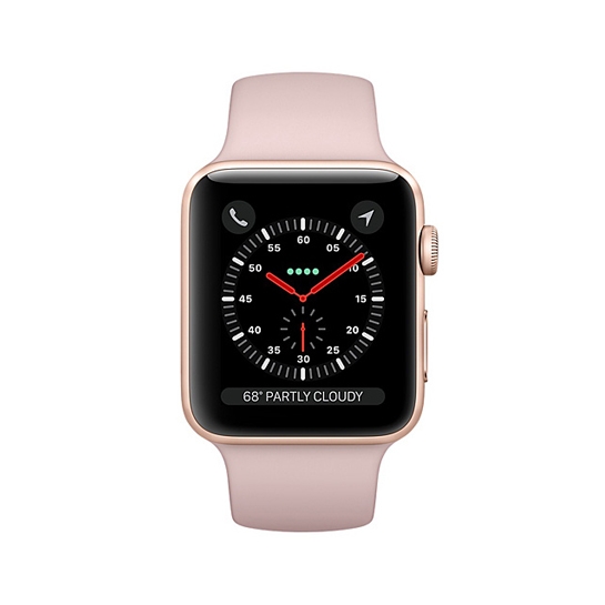 Смарт Часы Apple Watch Series 3 + LTE 38mm Gold Aluminum Case with Pink Sand Sport Band - цена, характеристики, отзывы, рассрочка, фото 2