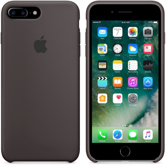 Чехол Apple Silicone Case for iPhone 8 Plus/7 Plus Cocoa - цена, характеристики, отзывы, рассрочка, фото 2
