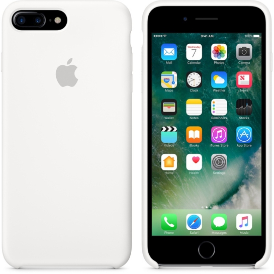 Чехол Apple Silicone Case for iPhone 8 Plus/7 Plus White - цена, характеристики, отзывы, рассрочка, фото 2