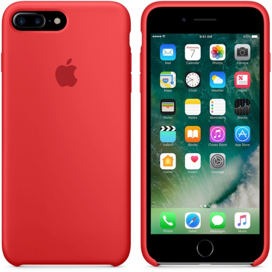 Чехол Apple Silicone Case for iPhone 8 Plus/7 Plus Red - цена, характеристики, отзывы, рассрочка, фото 2