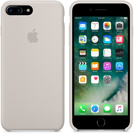 Чехол Apple Silicone Case for iPhone 8 Plus/7 Plus Stone - цена, характеристики, отзывы, рассрочка, фото 2
