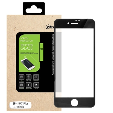 Скло VMax Full 3D for iPhone 8 Plus/7 Plus Front Black - цена, характеристики, отзывы, рассрочка, фото 1