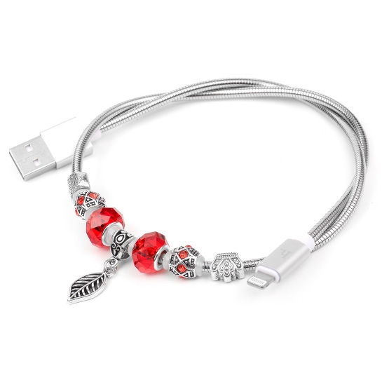 Кабель Hoco U7 Pandora Bracelet Design Lightning to USB Cable Silver* - ціна, характеристики, відгуки, розстрочка, фото 1