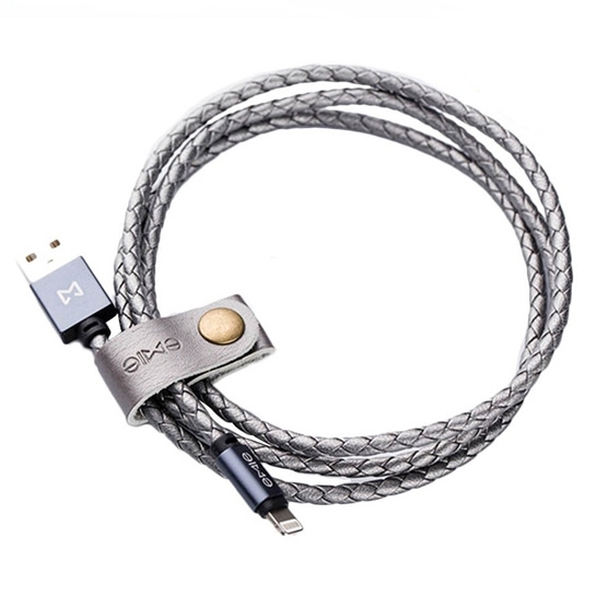 Кабель Emie Lightning to USB Cable 1m Gray* - ціна, характеристики, відгуки, розстрочка, фото 1