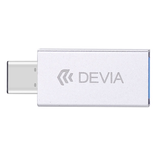 Перехідник Devia Itec Type C To USB 3.0 Adapter Silver - ціна, характеристики, відгуки, розстрочка, фото 1
