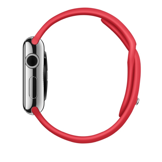 Смарт Часы Apple Watch Sport 38mm Silver Aluminum Case with Red Sport Band  - цена, характеристики, отзывы, рассрочка, фото 2