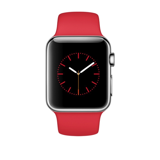 Смарт Годинник Apple Watch Sport 38mm Silver Aluminum Case with Red Sport Band - ціна, характеристики, відгуки, розстрочка, фото 3