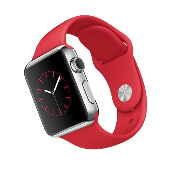 Смарт Годинник Apple Watch Sport 38mm Silver Aluminum Case with Red Sport Band - ціна, характеристики, відгуки, розстрочка, фото 5