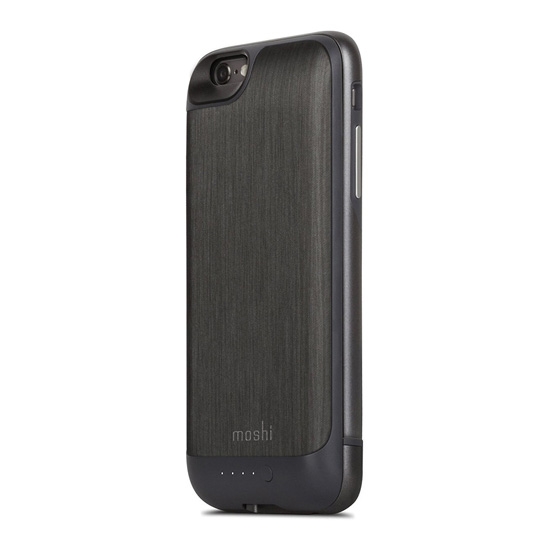 Чехол Moshi iGlaze Ion Slide-On Battery Case Steel Black 2860 mAh for iPhone 6/6S - цена, характеристики, отзывы, рассрочка, фото 1