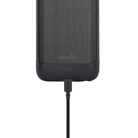 Чехол Moshi iGlaze Ion Slide-On Battery Case Steel Black 2860 mAh for iPhone 6/6S - цена, характеристики, отзывы, рассрочка, фото 5