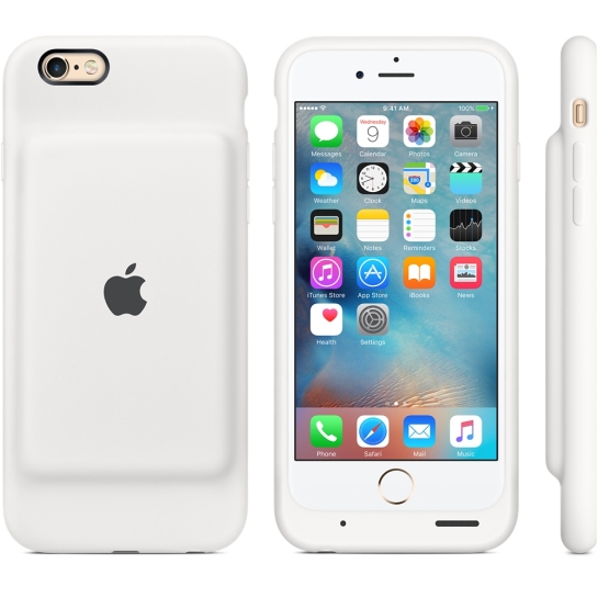 Чохол Apple Smart Battery Case for iPhone 6/6S White - ціна, характеристики, відгуки, розстрочка, фото 2