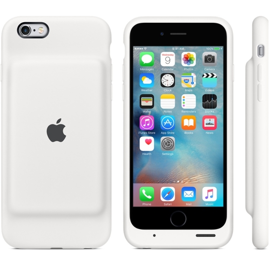 Чохол Apple Smart Battery Case for iPhone 6/6S White - ціна, характеристики, відгуки, розстрочка, фото 5