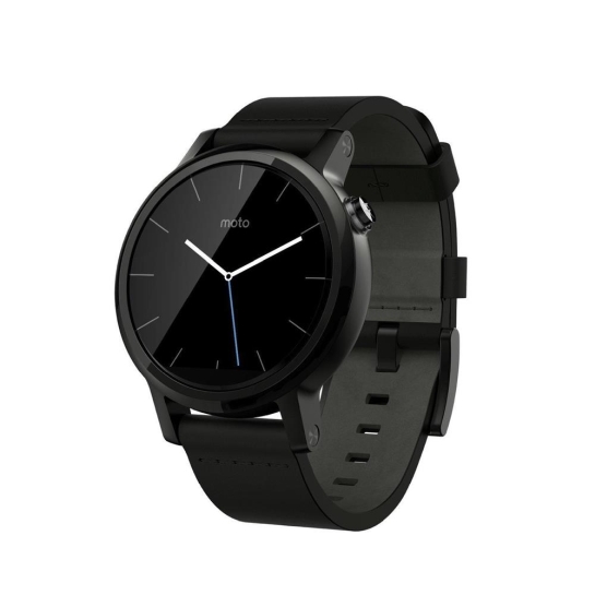 Смарт часы Motorola Moto 360 2nd Generation Smartwatch 42mm Stainless Steel with Black Leather Strap - цена, характеристики, отзывы, рассрочка, фото 2