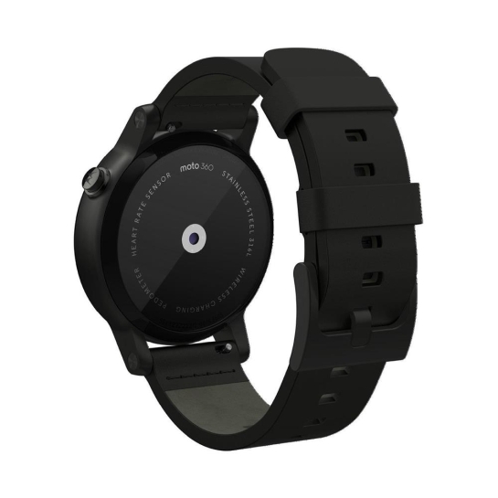 Смарт часы Motorola Moto 360 2nd Generation Smartwatch 42mm Stainless Steel with Black Leather Strap - цена, характеристики, отзывы, рассрочка, фото 4