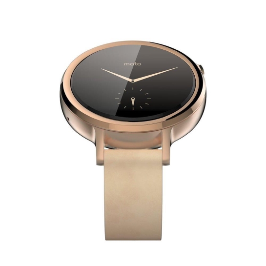 Смарт часы Motorola Moto 360 2nd Generation Smartwatch 42mm Stainless Steel with Rose Gold Leather - цена, характеристики, отзывы, рассрочка, фото 3