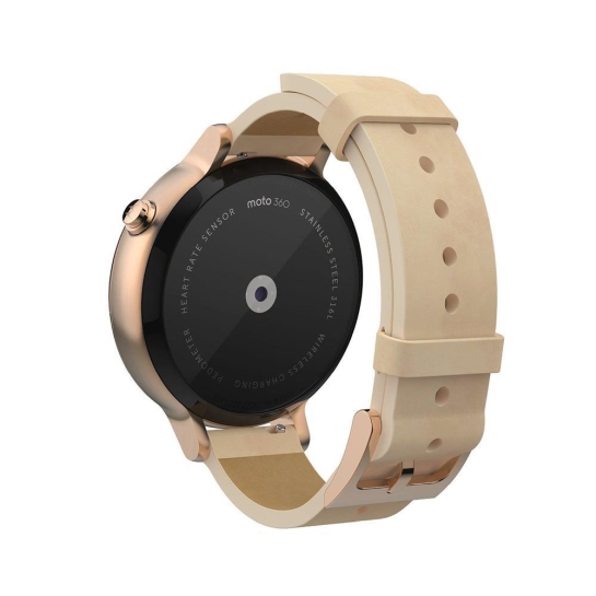 Смарт часы Motorola Moto 360 2nd Generation Smartwatch 42mm Stainless Steel with Rose Gold Leather - цена, характеристики, отзывы, рассрочка, фото 4