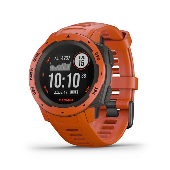 Спортивные часы Garmin Instinct Flame Red - цена, характеристики, отзывы, рассрочка, фото 1