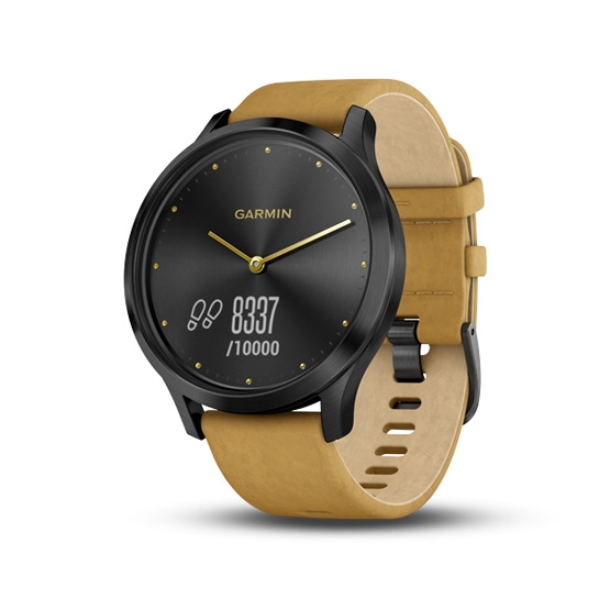 Спортивные часы Garmin Vivomove HR Premium Black/Tan Regular Black - цена, характеристики, отзывы, рассрочка, фото 1