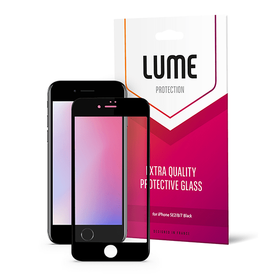 Скло LUME Protection Full 3D for iPhone 8/7 Black - ціна, характеристики, відгуки, розстрочка, фото 1