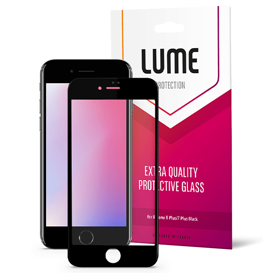 Скло LUME Protection Full 3D for iPhone 8 Plus/7 Plus Black - ціна, характеристики, відгуки, розстрочка, фото 1