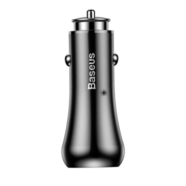 Автомобильное зарядное устройство Baseus Gentry Dual-USB Quick Charge Car Charger Black - цена, характеристики, отзывы, рассрочка, фото 1
