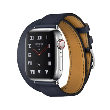 Смарт-часы Apple Watch Hermes Series 4+LTE 40mm Stainless Steel Case with Bleu Indigo Swift Leather - цена, характеристики, отзывы, рассрочка, фото 1