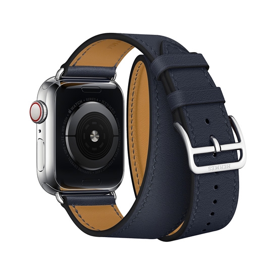 Смарт-годинник Apple Watch Hermes Series 4+LTE 40mm Stainless Steel Case with Bleu Indigo Swift Leather - ціна, характеристики, відгуки, розстрочка, фото 2